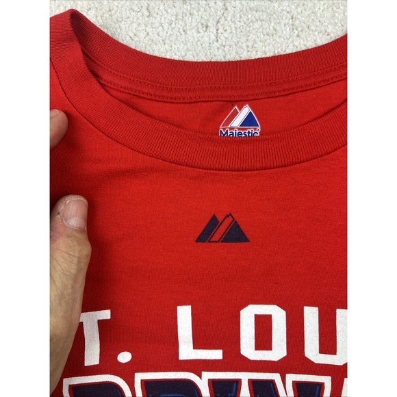 St Louis Cardinals‎ MLB Baseball Red Majestic National League T Shirt Mens M - Picture 3 of 9